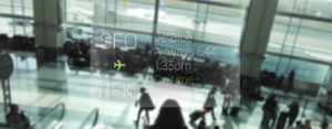 Check flight times with Google Glass